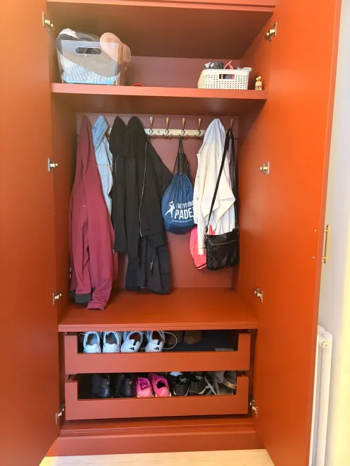 Inside wardrobe